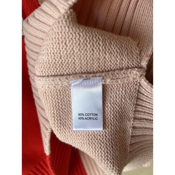 Kerri Rosenthal womens Radiant Heart Oversized Pullover Sweater size XS Red Pink - Picture 5 of 6